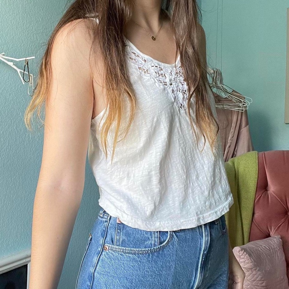 LoveShackFancy Fornina Lace Tank Top